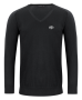 J. Harvest & Frost Merino V-Neck - Herre Sort