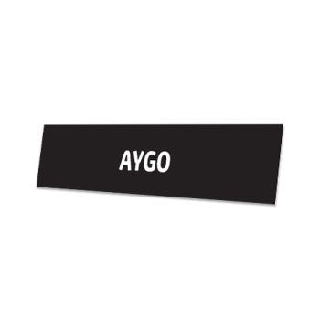 Skiltplate Aygo - 2 stk i sett