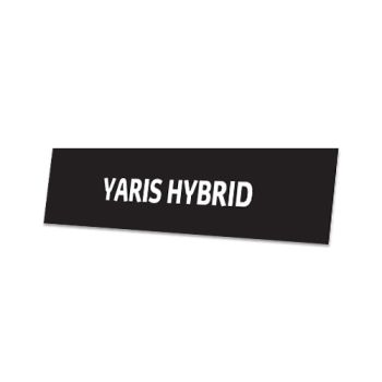 Skiltplate Yaris Hybrid - 2 stk i sett