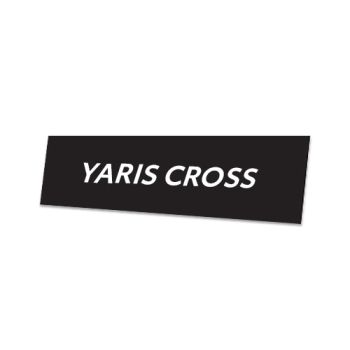 Skiltplate Yaris Cross - 2 stk i sett