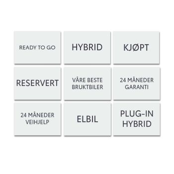 Stickers pakke hvit – 9 stk