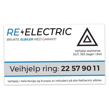 Re-Electric veihjelp-assistanse vinyletiketter - 10 pk