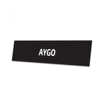 Skiltplate Aygo - 2 stk i sett