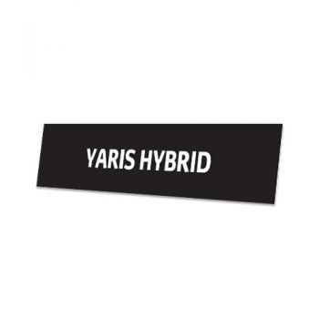 Skiltplate Yaris Hybrid - 2 stk i sett