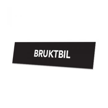 Skiltplate Bruktbil - 2 stk i sett