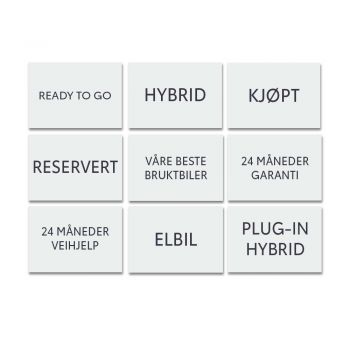 Stickers pakke hvit – 9 stk