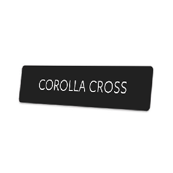 Skiltplate Corolla Cross - 2 stk i sett