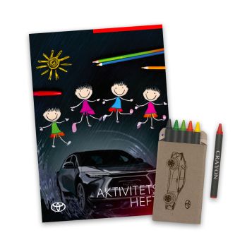 Toyota Aktivitetshefte med tegnestifter - 20 stk